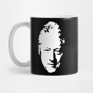 Bill Clinton White On Black Pop Art Mug